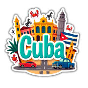 Cuba Country Theme Souvenir Wooden Refrigerator Stylish Fridge Magnet