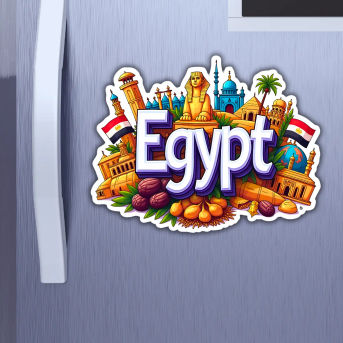 Egypt Country Theme Souvenir Wooden Refrigerator Stylish Fridge Magnet Hover