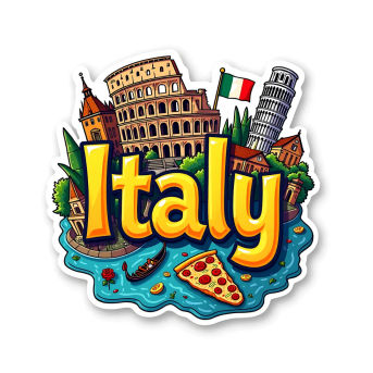Italy Country Theme Souvenir Wooden Refrigerator Stylish Fridge Magnet