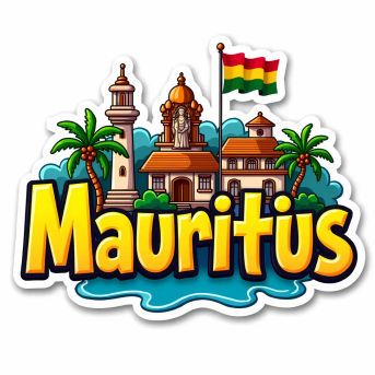 Mauritius Country Theme Souvenir Wooden Refrigerator Stylish Fridge Magnet