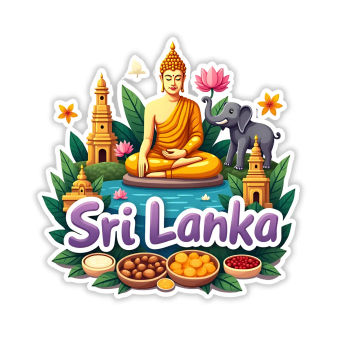 Sri Lanka Country Theme Souvenir Wooden Refrigerator Stylish Fridge Magnet