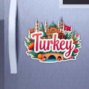 Turkey Country Theme Souvenir Wooden Refrigerator Stylish Fridge Magnet Hover