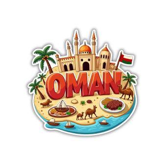 Oman Country Theme Souvenir Wooden Refrigerator Stylish Fridge Magnet