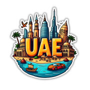 UAE Country Theme Souvenir Wooden Refrigerator Stylish Fridge Magnet