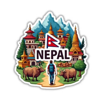 Nepal Country Theme Souvenir Wooden Refrigerator Stylish Fridge Magnet
