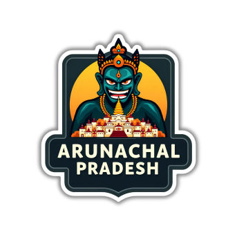 Arunachal Pradesh Indian State Theme Souvenir Wooden Refrigerator Stylish Fridge Magnet