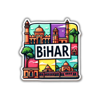 Bihar Indian State Theme Souvenir Wooden Refrigerator Stylish Fridge Magnet