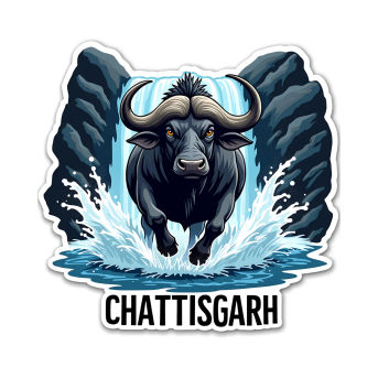 Chattisgarh Indian State Theme Souvenir Wooden Refrigerator Stylish Fridge Magnet