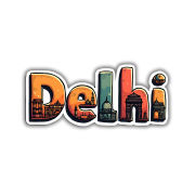 Delhi Indian State Theme Souvenir Wooden Refrigerator Stylish Fridge Magnet