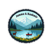 Jammu Kashmir Indian State Theme Souvenir Wooden Refrigerator Stylish Fridge Magnet