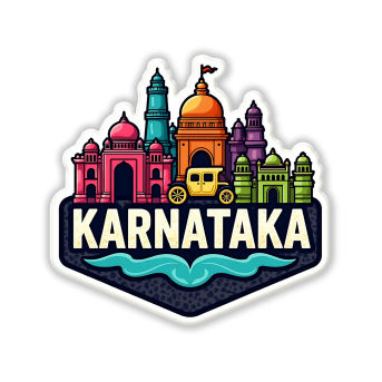 Karnataka Indian State Theme Souvenir Wooden Refrigerator Stylish Fridge Magnet
