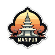 Manipur Indian State Theme Souvenir Wooden Refrigerator Stylish Fridge Magnet