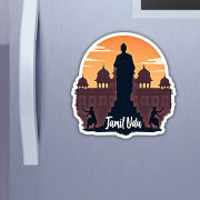 Tamil Nadu Indian State Theme Souvenir Wooden Refrigerator Stylish Fridge Magnet Hover