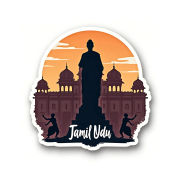 Tamil Nadu Indian State Theme Souvenir Wooden Refrigerator Stylish Fridge Magnet