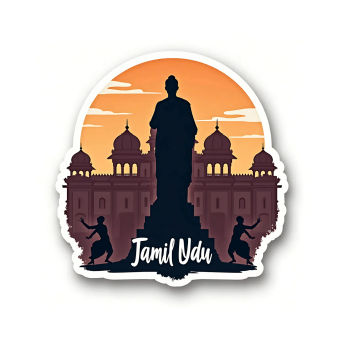 Tamil Nadu Indian State Theme Souvenir Wooden Refrigerator Stylish Fridge Magnet