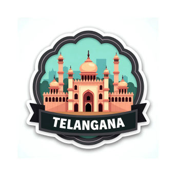 Telangana Indian State Theme Souvenir Wooden Refrigerator Stylish Fridge Magnet