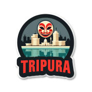 Tripura Indian State Theme Souvenir Wooden Refrigerator Stylish Fridge Magnet