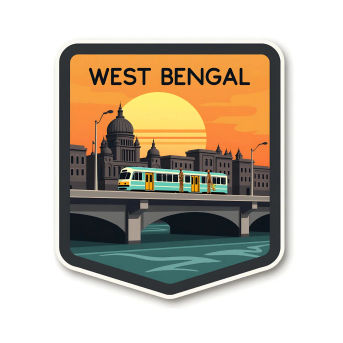 West Bengal Indian State Theme Souvenir Wooden Refrigerator Stylish Fridge Magnet
