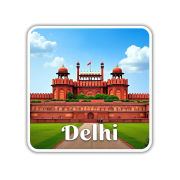Delhi Theme Souvenir Wooden Refrigerator Stylish Fridge Magnet