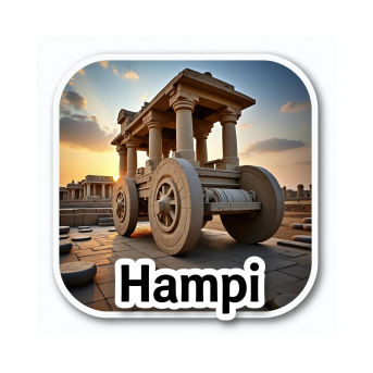 Hampi Theme Souvenir Wooden Refrigerator Stylish Fridge Magnet