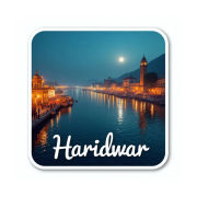 Haridwar Theme Souvenir Wooden Refrigerator Stylish Fridge Magnet