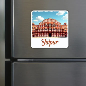 Jaipur Theme Souvenir Wooden Refrigerator Stylish Fridge Magnet Hover