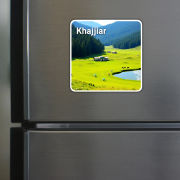 Khajjiar Theme Souvenir Wooden Refrigerator Stylish Fridge Magnet Hover