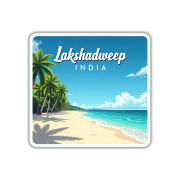 Lakshadweep Theme Souvenir Wooden Refrigerator Stylish Fridge Magnet