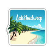 Lakshadweep Theme Souvenir Wooden Refrigerator Stylish Fridge Magnet