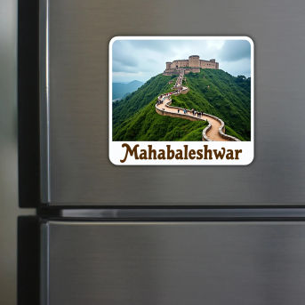 Mahabaleshwar Theme Souvenir Wooden Refrigerator Stylish Fridge Magnet Hover