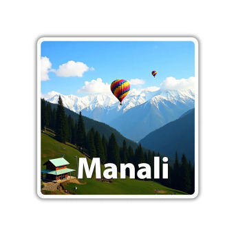 Manali Theme Souvenir Wooden Refrigerator Stylish Fridge Magnet