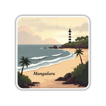 Mangaluru Theme Souvenir Wooden Refrigerator Stylish Fridge Magnet