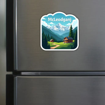 McLeodgajn Theme Souvenir Wooden Refrigerator Stylish Fridge Magnet Hover