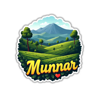 Munnar Theme Souvenir Wooden Refrigerator Stylish Fridge Magnet