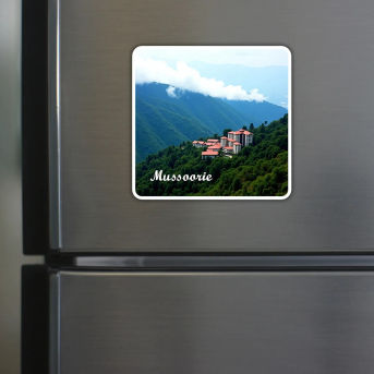 Mussoorie Theme Souvenir Wooden Refrigerator Stylish Fridge Magnet Hover