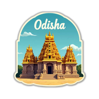 Odisha Theme Souvenir Wooden Refrigerator Stylish Fridge Magnet