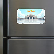 Prem Mandir Theme Souvenir Wooden Refrigerator Stylish Fridge Magnet Hover