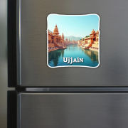 Ujjain Theme Souvenir Wooden Refrigerator Stylish Fridge Magnet Hover