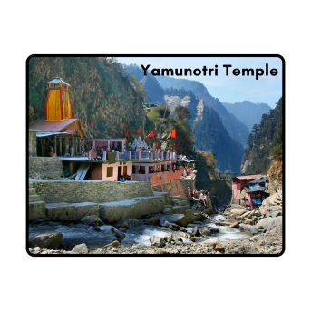 Yamunotri Temple Theme Souvenir Wooden Refrigerator Stylish Fridge Magnet