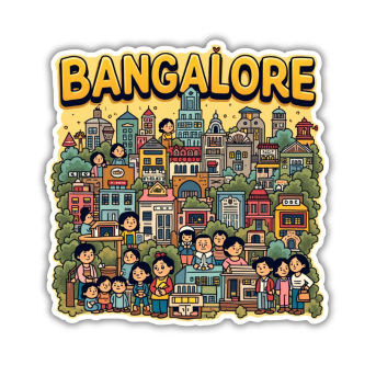 Bangalore City Theme Souvenir Wooden Refrigerator Stylish Fridge Magnet