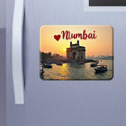 Mumbai City Theme Souvenir Wooden Refrigerator Stylish Fridge Magnet Hover
