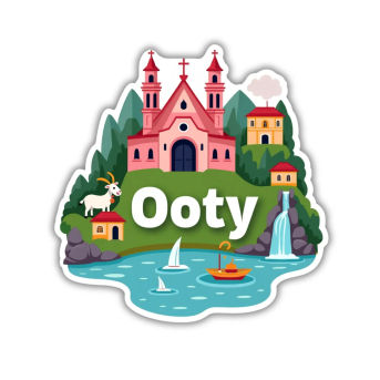 Ooty City Theme Souvenir Wooden Refrigerator Stylish Fridge Magnet