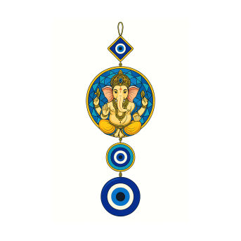 Lord Ganesha Attractive Design Wooden Wall Hanging for Home Kitchen Decor