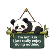 Lazy Panda Printed Wooden Wall Hanging with Quotes for Home Office Decor