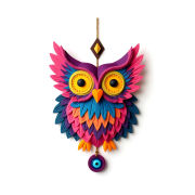 Owl Shape Wooden Wall Hanging For Home & Kitchen Decor