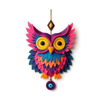 Owl Shape Wooden Wall Hanging For Home & Kitchen Decor