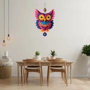 Owl Shape Wooden Wall Hanging For Home & Kitchen Decor Hover