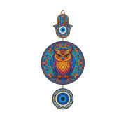 Owl Shape Wooden Wall Hanging For Home & Kitchen Decor