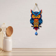 Owl Shape Wooden Wall Hanging For Home & Living Room Decor Hover
