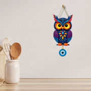 Owl Shape Wooden Wall Hanging For Home & Bedroom Decor Hover